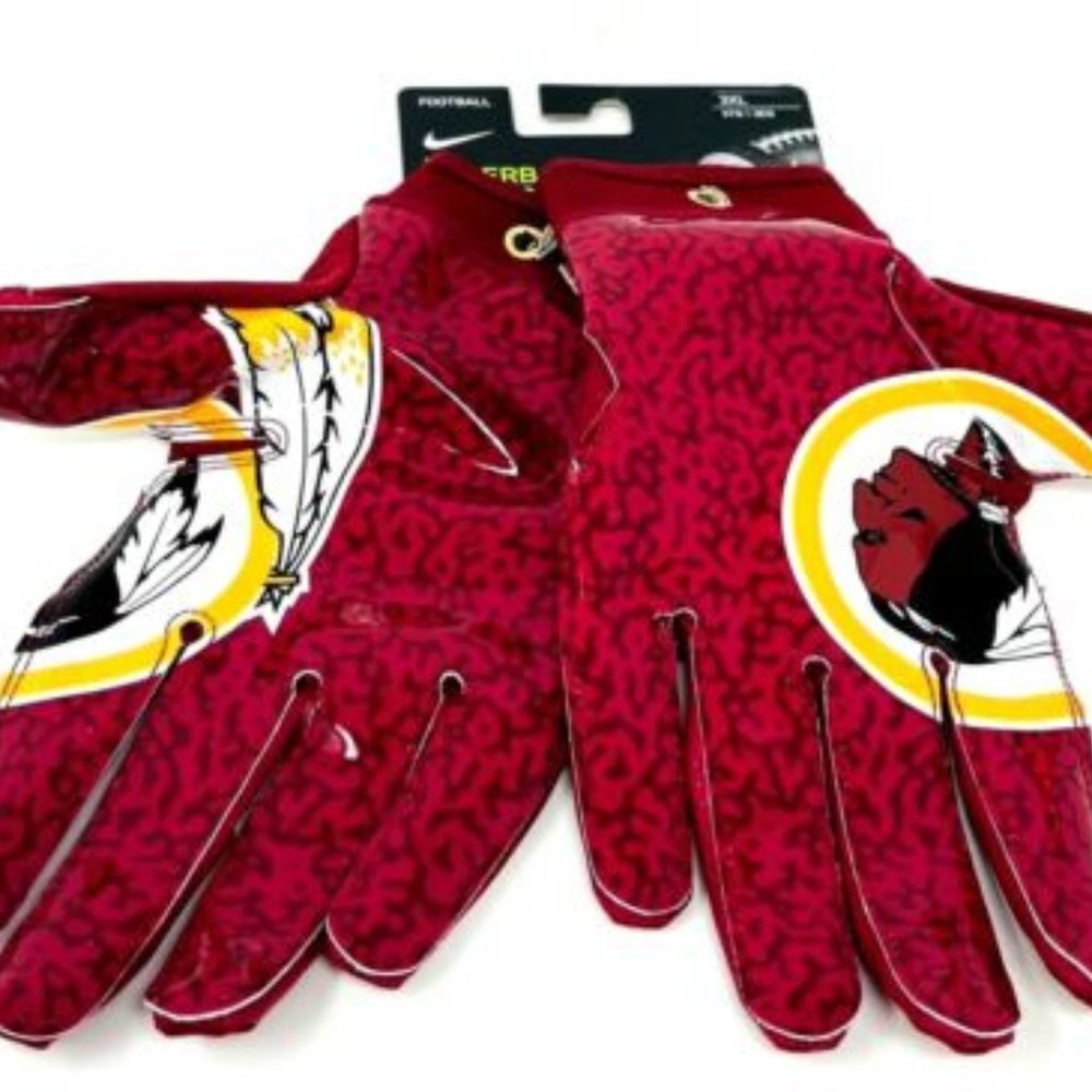 Nike Superbad Football Gloves Washington Redskins Burgundy Mens Size 3XL Rare
